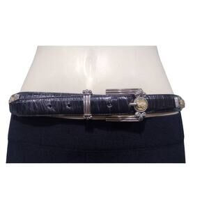 Vtg Brighton Museum Collection‎ Leather Belt with Gold and Silver Coins, Size M